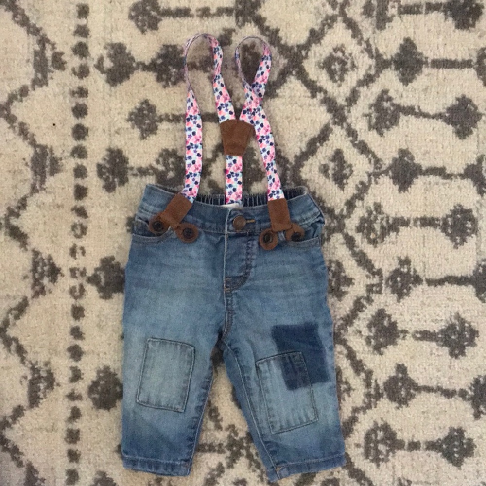 Baby B’Gosh jeans with suspenders